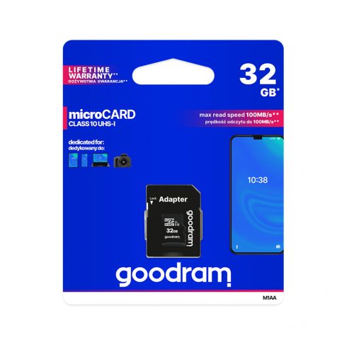 32 GB UHS-I Goodram microSD spominska kartica z adapterjem