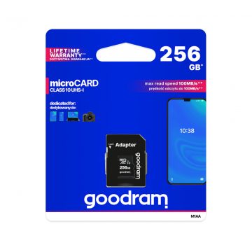 256 GB UHS-I Goodram microSD spominska kartica z adapterjem