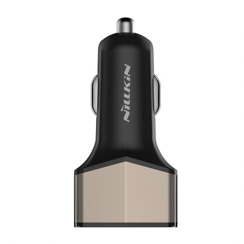 Avtopolnilec Nillkin Celerity - 2x USB-A + 1x USB-C, 32 W (zlat)