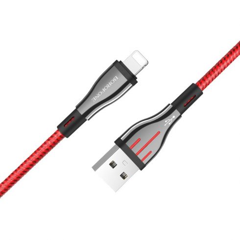 Borofone Highway - 1,2 m priključni kabel USB na Lightning (črna/rdeča)