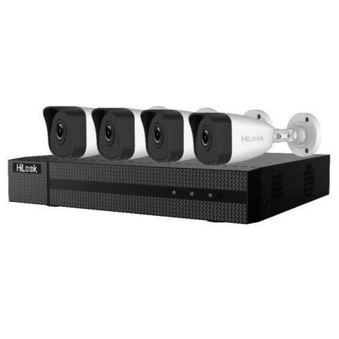 HiLook Powered by HIKVISION/ Omrežni KOMPLET IK-4142BH-MH/P(C)/ 2Mpx/ 4x kamere IPC-B121H 2.8mm/ 1x NVR-104MH-D/4P/ 1TB HDD