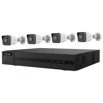   HiLook Powered by HIKVISION/ 4K PoE Bullet KIT/ IK-4248BH-MH/P/ 4x kamere IPC-B180H 2.8mm/ 1x NVR-104MH-C/4P/ 2TB HDD