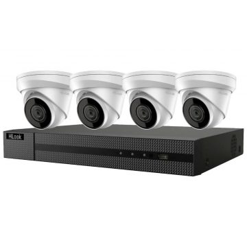   HiLook Powered by HIKVISION/ 4K PoE Turret KIT/ IK-4248TH-MH/P/ 4x IPC-T280H 2,8 mm kamere/ 1x NVR-104MH-C/4P/ 2TB HDD