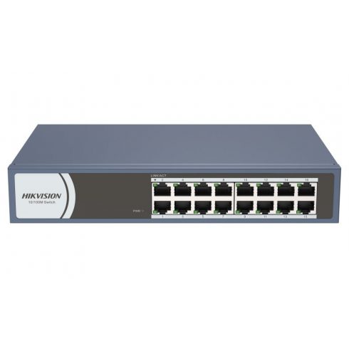 HIKVISION stikalo DS-3E0116R-O/ 16x port/ 10/100Mbps RJ45 ports/ 3.2 Gbps/ napajalnik 220 VAC (50/60Hz)