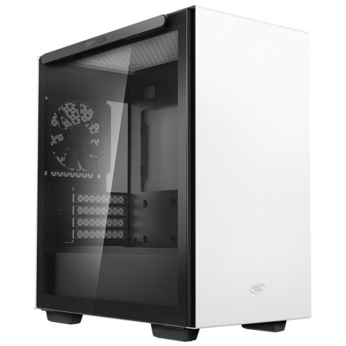 DEEPCOOL ohišje Macube 110 WH / Micro ATX / 120mm ventilator / 2xUSB 3.0 / steklena stran z magnetnim nastavkom / bela