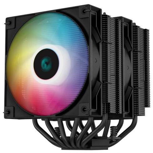 DEEPCOOL hladilnik AG620 BK ARGB / 2x 120mm ventilator / 6x toplotne cevi / PWM / za Intel in AMD / črn