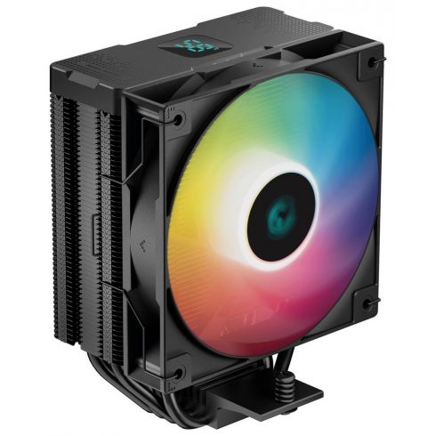 DEEPCOOL hladilnik AG400 Digital / 120mm ventilator ARGB / 4x toplotne cevi / PWM / za Intel in AMD / črn