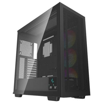   DEEPCOOL ohišje MORPHEUS / dvokomorno / modularno / ATX+ / 3x140mm ARGB ventilatorji / 4xUSB / USB-C / digital. zaslon / črna