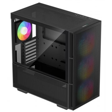   DEEPCOOL ohišje CH560 / MidT/ 3x140 in 120mm ARGB ventilator / USB 3.0 / kaljeno steklo / črna