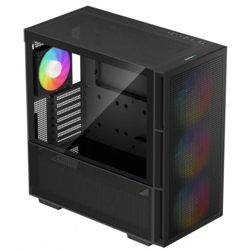 DEEPCOOL ohišje CH560 / MidT/ 3x140 in 120mm ARGB ventilator / USB 3.0 / kaljeno steklo / črna