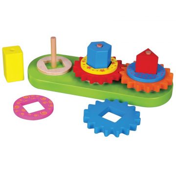   Viga Toys - Motorične sestavljanke geometrijskih likov in zobnikov