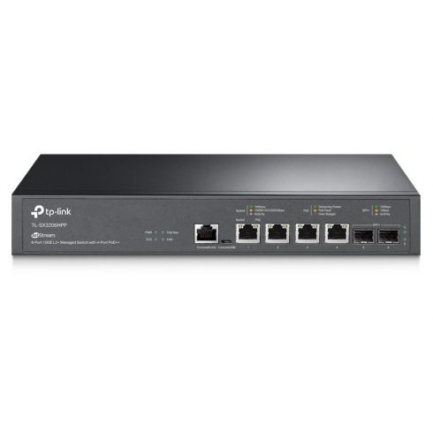 TP-Link TL-SX3206HPP - 6-portno upravljano stikalo JetStream 10GE L2+, 4 vrata PoE++