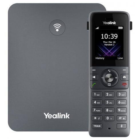 Yealink W73P, IP DECT baza + slušalka, PoE, 1,8" barvni zaslon, do 10 slušalk, 10x SIP