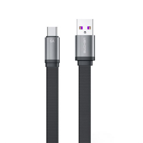 WEKOME WDC-156 King Kong 2. gen - USB-A v USB-C 6A hitro polnjenje 1,3 m povezovalni kabel (črn)