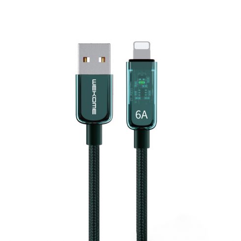 WEKOME WDC-180 Vanguard Series - povezovalni kabel USB-A do Lightning Fast Charging 1 m (zelen)