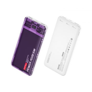   WEKOME WP-353 Vanguard Series - Powerbank 10000 mAh PD 20W + QC 22,5W (vijolična / prozorna)