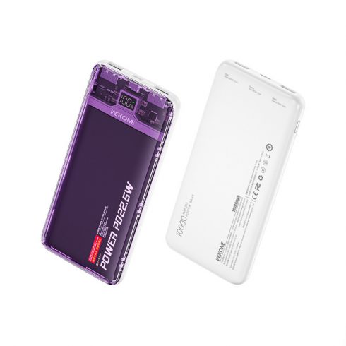 WEKOME WP-353 Vanguard Series - Powerbank 10000 mAh PD 20W + QC 22,5W (vijolična / prozorna)