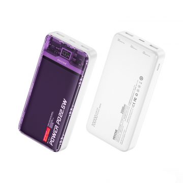   WEKOME WP-351 Vanguard Series - Powerbank 20000 mAh PD 20W + QC 22,5W (vijolična / prozorna)