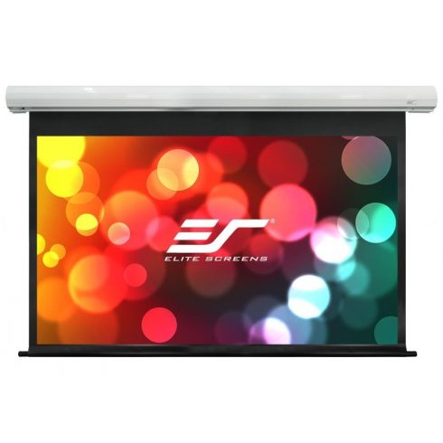 ELITE SCREENS zaslon električni motor 150" (381 cm)/ 16:9/ 186,9 x 332 cm/ ohišje belo/ 24" padec/ Fiber Glass