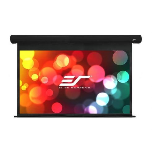 ELITE SCREENS zaslon z električnim motorjem 120" (305 cm)/ 16:9/149,6 x 265,7 cm/aluminijasto ohišje črno/20" padec/Fiber Glass