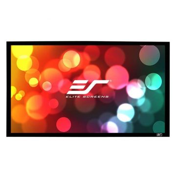   ELITE SCREENS zaslon v fiksnem okvirju 92" (233,7 cm)/ 16:9/ 114,5 x 203,7 cm/ pridobitev 1,1/ črni okvir 6 cm