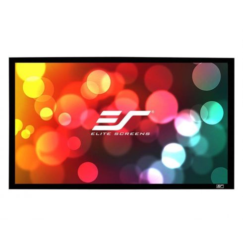 ELITE SCREENS zaslon v fiksnem okvirju 92" (233,7 cm)/ 16:9/ 114,5 x 203,7 cm/ pridobitev 1,1/ črni okvir 6 cm