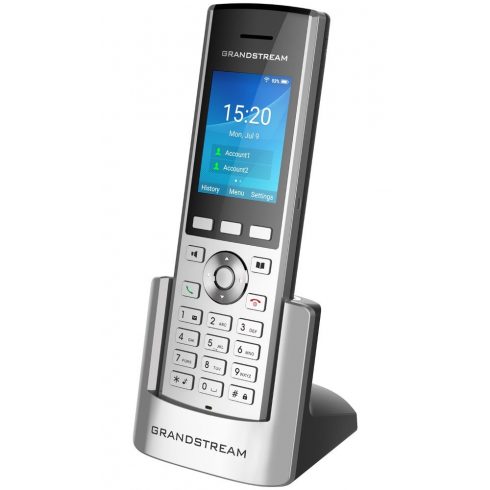 Telefon Grandstream WP820, 2,4" TFT barvni LCD zaslon, 2x SIP, dvopasovni WiFi, BT, Micro USB, 3,5 mm jack