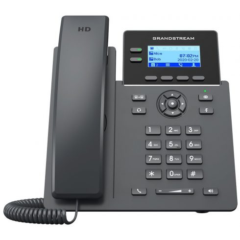 Grandstream GRP2602P/ VoIP telefon/ 2,21" osvetljen grafični zaslon/ 4x SIP/ 2x LAN/ PoE, GDMS