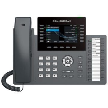   Grandstream GRP2636 VoIP telefon, 6x SIP, barvni 4,3" zaslon, 2x Gbps RJ45, PoE, DualBand WiFi, BT, 1x USB