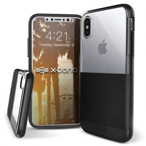 X-Doria Dash - etui za iPhone X (črno usnje)