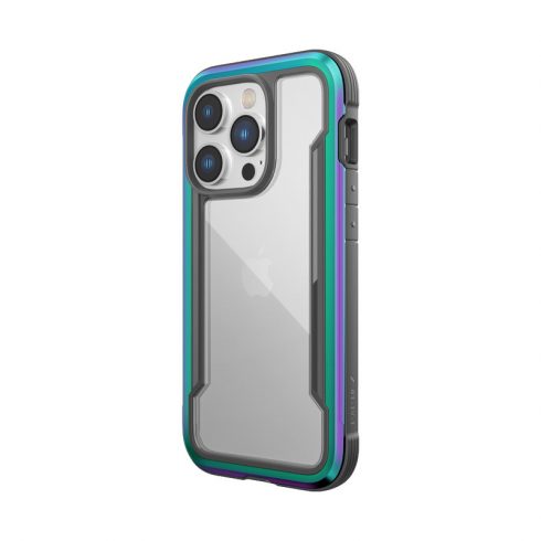 X-Doria Raptic Shield - aluminijasto ohišje za iPhone 14 Pro (preizkušeno na padce 3 m) (Iridescent)