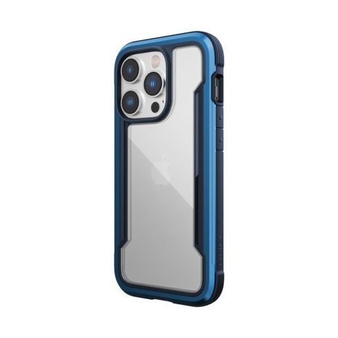 X-Doria Raptic Shield - aluminijasto ohišje za iPhone 14 Pro (preizkušeno na padce 3m) (morska modra)