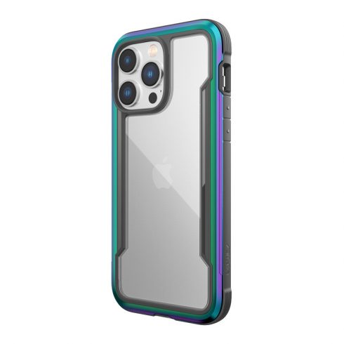 X-Doria Raptic Shield - aluminijasto ohišje za iPhone 14 Pro Max (preizkušeno na padce 3 m) (Iridescent)