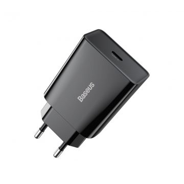   Baseus Speed ​​​​​​​​Mini hitri polnilec, USB-C, PD, 3A, 20 W, črn