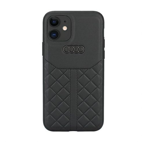 Audi iz pravega usnja - etui za iPhone 12 / iPhone 12 Pro (črn)