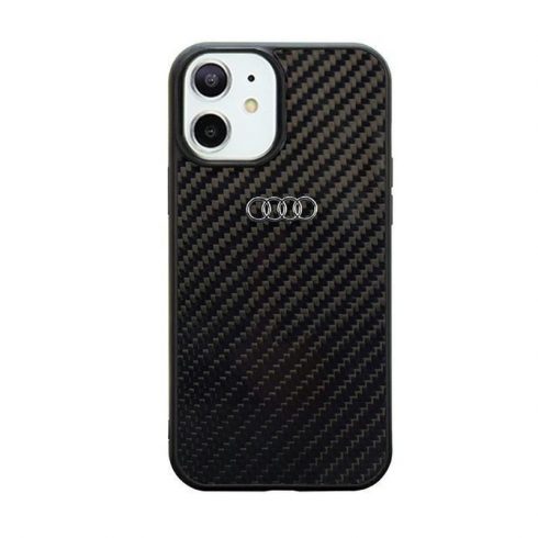 Audi Carbon Fiber - etui za iPhone 11 (črn)