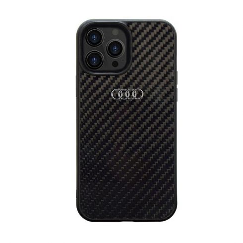 Audi Carbon Fiber - etui za iPhone 14 Pro (črn)