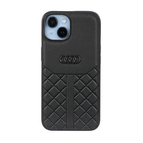 Audi iz pravega usnja - etui za iPhone 14 (črn)