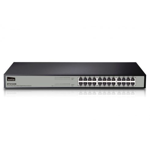 STONET by NETIS ST3124GS GBit switch / 24x 10/100/1000Mbps / 24port rack metal