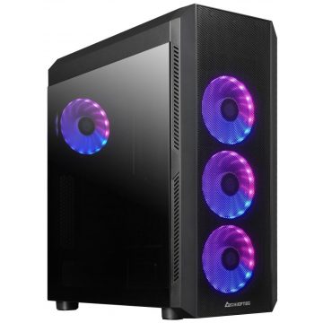   CHIEFTEC MidT Scorpion 4 GL-04B-OP / ATX / 2x USB3.0 / 1x USB2.0 / 4x120mm ventilator / ARGB/ prozorna stran / črn