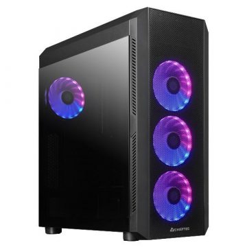   CHIEFTEC MidT Scorpion 4 GL-04B-UC-OP / ATX / 2x USB3.0 / USB-C / 4x120mm ventilator / ARGB/ prozorna stran / črn