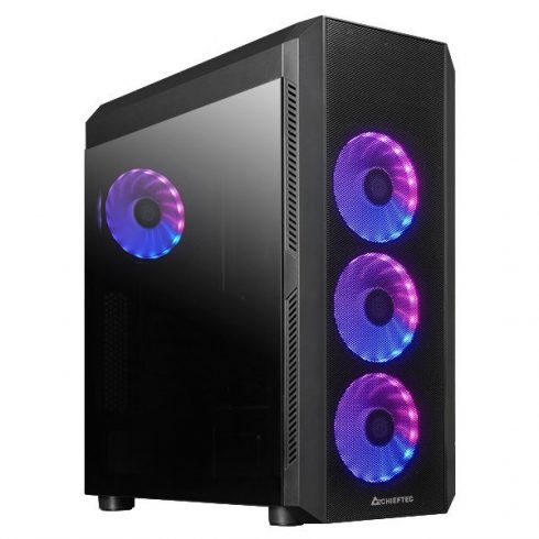 CHIEFTEC MidT Scorpion 4 GL-04B-UC-OP / ATX / 2x USB3.0 / USB-C / 4x120mm ventilator / ARGB/ prozorna stran / črn