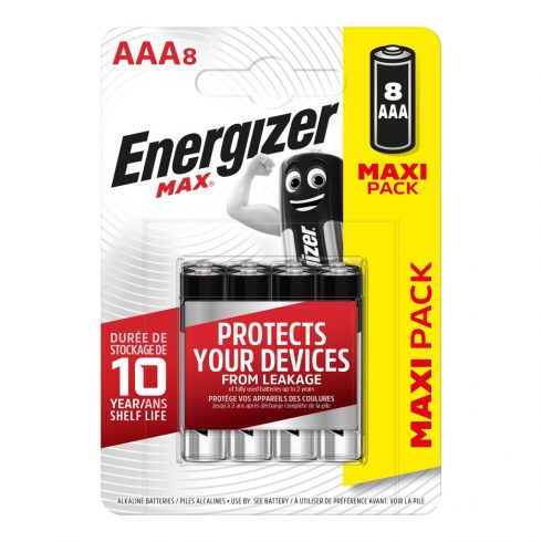 BATERIJE ENERGIZER MAX AAA LR03, 8 kom.