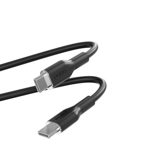 PURO ICON Soft Cable - Kabel USB-C do USB-C 1,5 m (črn)