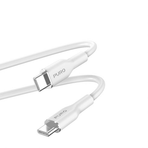 PURO ICON Soft kabel - Kabel USB-C do USB-C 1,5 m (bel)