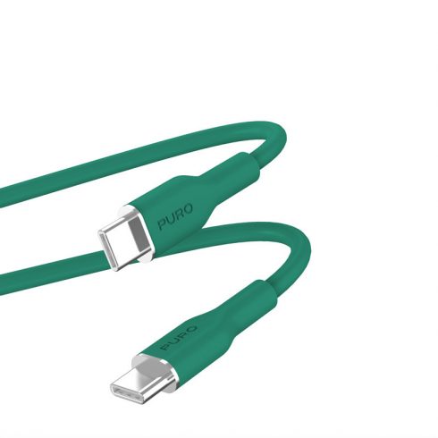 PURO ICON Soft Cable - Kabel USB-C do USB-C 1,5 m (Jade)