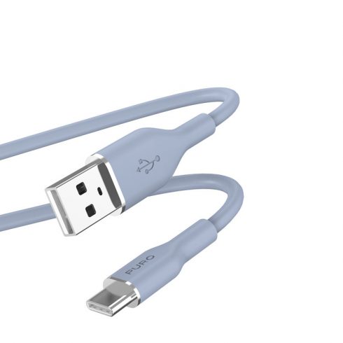 PURO ICON Soft Cable - Kabel USB-A do USB-C 1,5 m (Pudrasto modra)