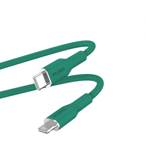 Mehki kabel PURO ICON - USB-C na Lightning MFi 1,5 m (Jade)