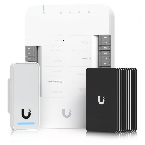 Začetni komplet Ubiquiti UniFi Access G2 - set, 1x zvezdišče, 1x čitalnik G2, 10x dostopna kartica