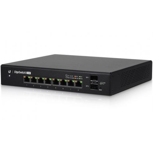 Ubiquiti Edge Switch 8 PoE - 8x GbE, 2x SFP, 8x PoE 24V/PoE+ (PoE proračun 130 W)